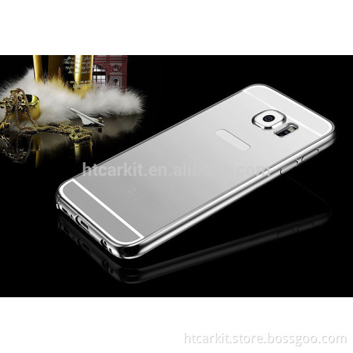 Mirror case For samsung galaxy s6 metal frame aluminum cover case 2015 hot sale luxury design